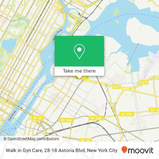 Walk in Gyn Care, 28-18 Astoria Blvd map