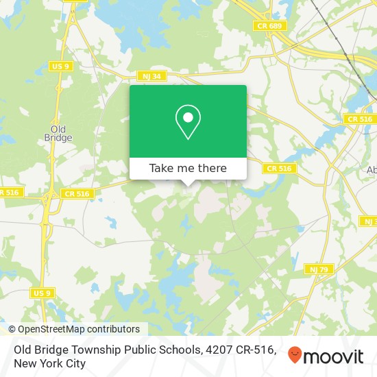 Mapa de Old Bridge Township Public Schools, 4207 CR-516