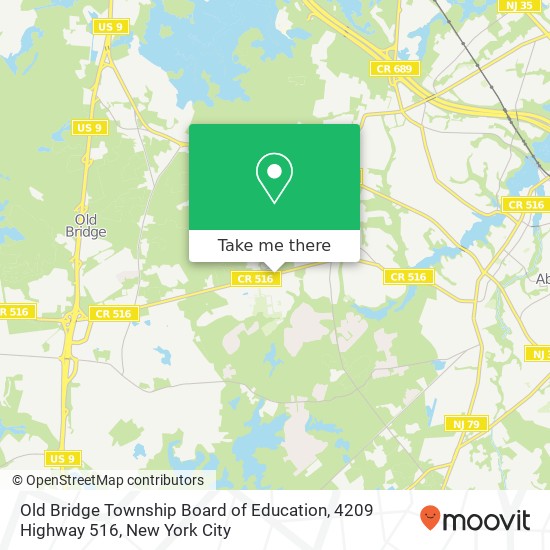 Mapa de Old Bridge Township Board of Education, 4209 Highway 516