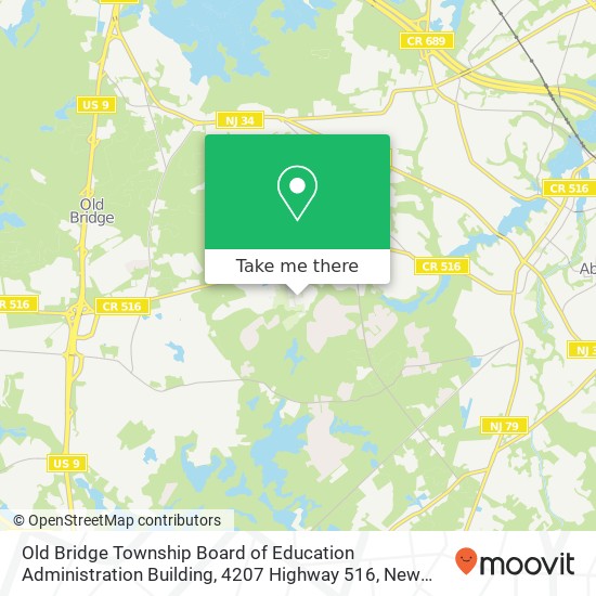 Mapa de Old Bridge Township Board of Education Administration Building, 4207 Highway 516