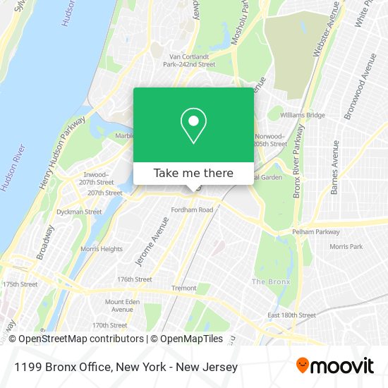 1199 Bronx Office map