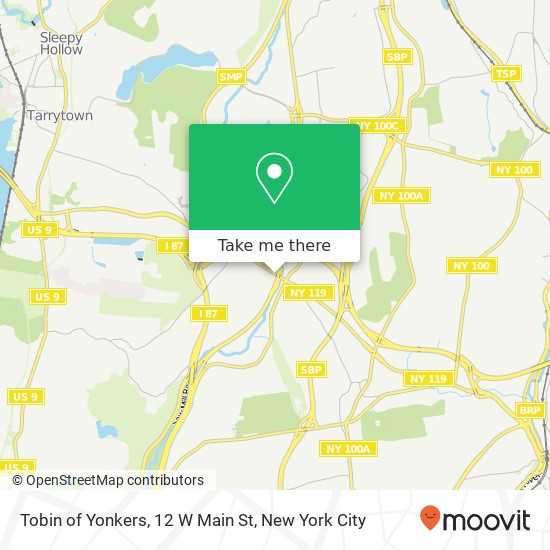 Tobin of Yonkers, 12 W Main St map