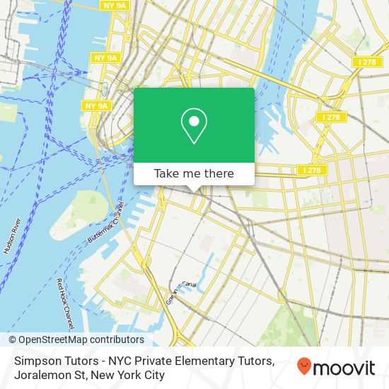 Simpson Tutors - NYC Private Elementary Tutors, Joralemon St map
