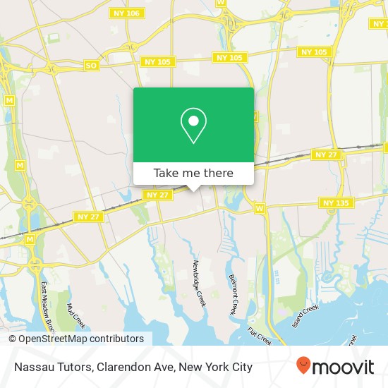 Mapa de Nassau Tutors, Clarendon Ave