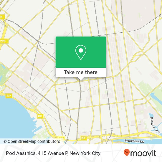 Mapa de Pod Aesthics, 415 Avenue P
