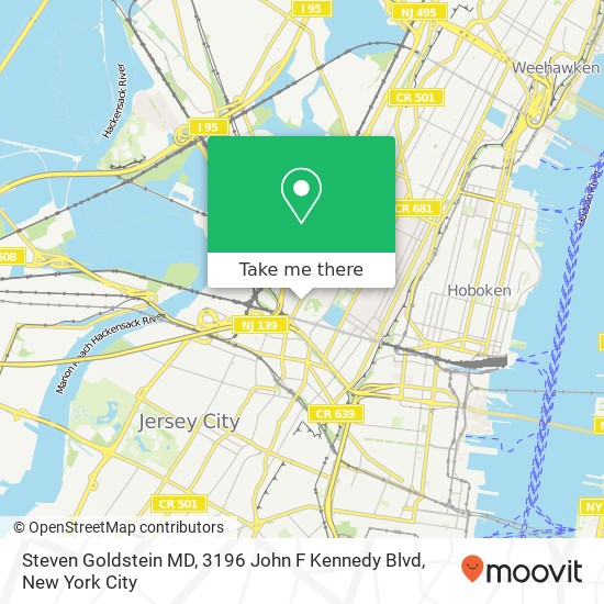 Mapa de Steven Goldstein MD, 3196 John F Kennedy Blvd