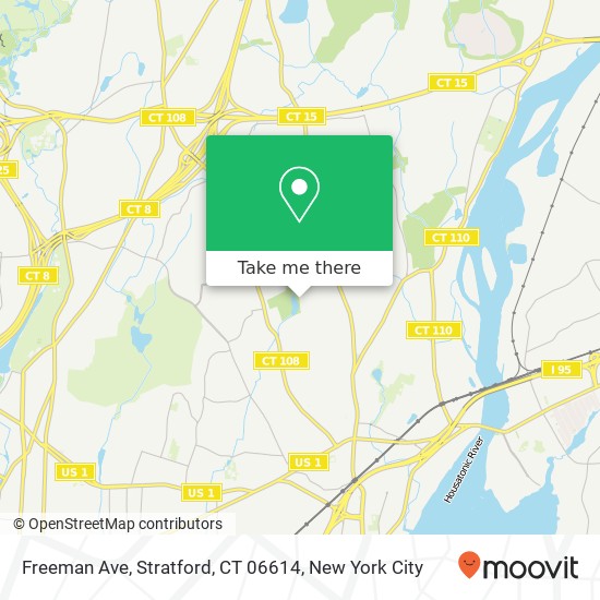 Mapa de Freeman Ave, Stratford, CT 06614