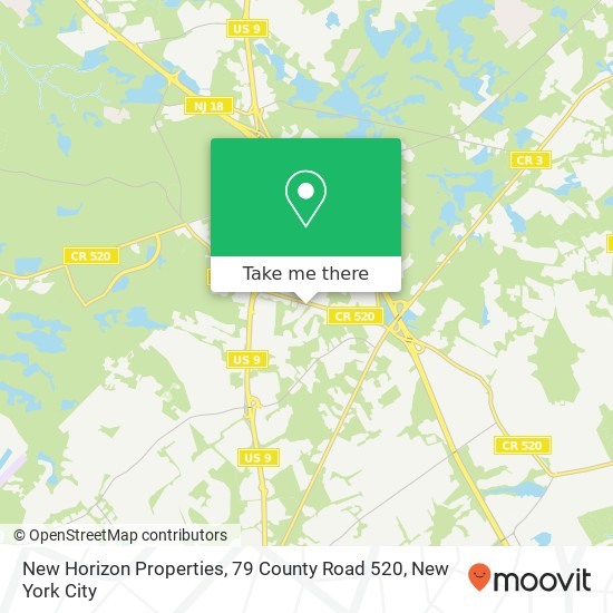 New Horizon Properties, 79 County Road 520 map