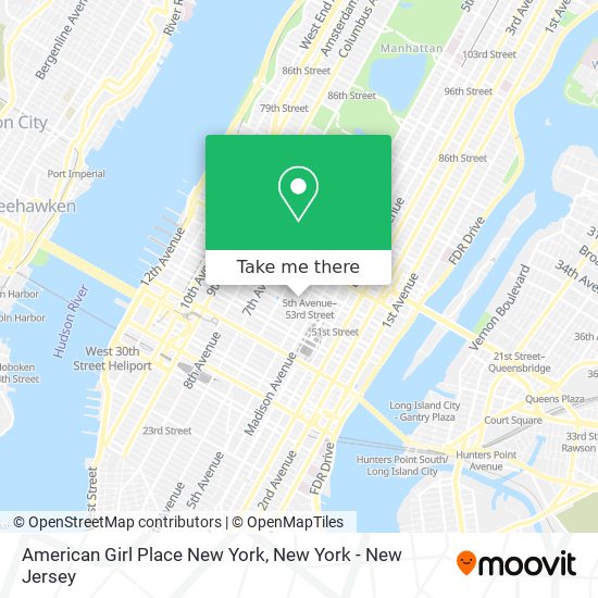 American Girl Place New York map