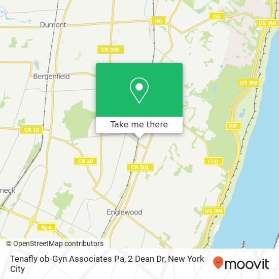Tenafly ob-Gyn Associates Pa, 2 Dean Dr map