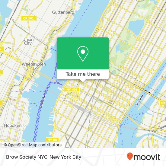 Brow Society NYC map