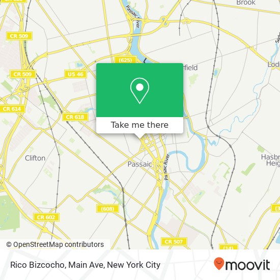Mapa de Rico Bizcocho, Main Ave