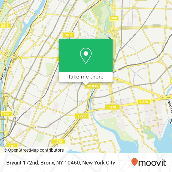 Mapa de Bryant 172nd, Bronx, NY 10460