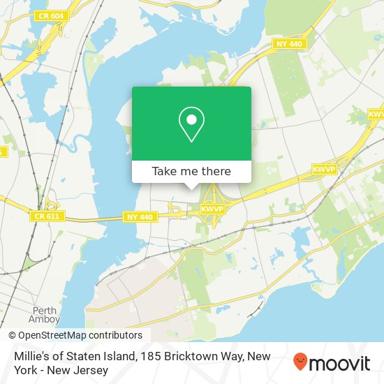 Mapa de Millie's of Staten Island, 185 Bricktown Way