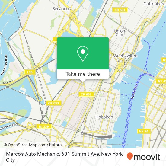 Mapa de Marco's Auto Mechanic, 601 Summit Ave