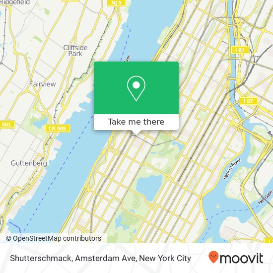 Mapa de Shutterschmack, Amsterdam Ave