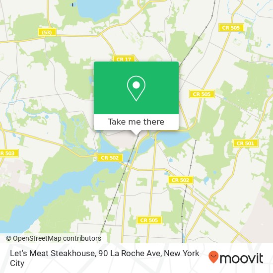 Let's Meat Steakhouse, 90 La Roche Ave map