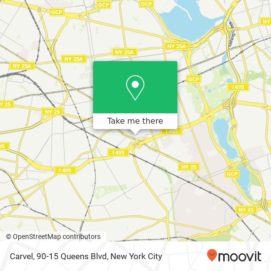 Carvel, 90-15 Queens Blvd map