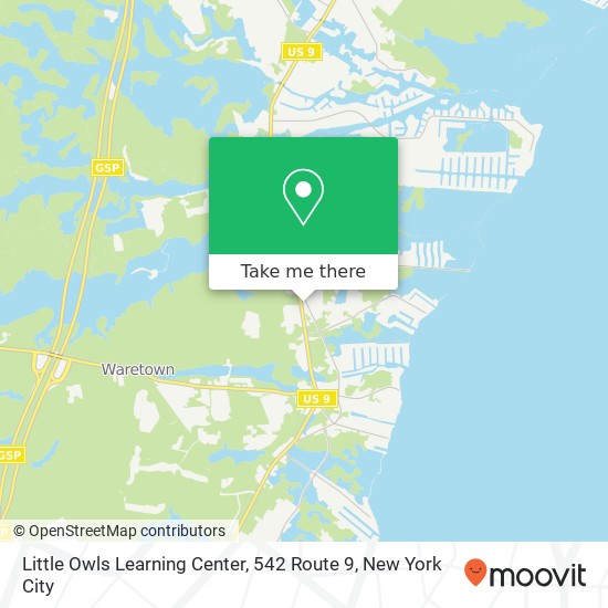 Mapa de Little Owls Learning Center, 542 Route 9