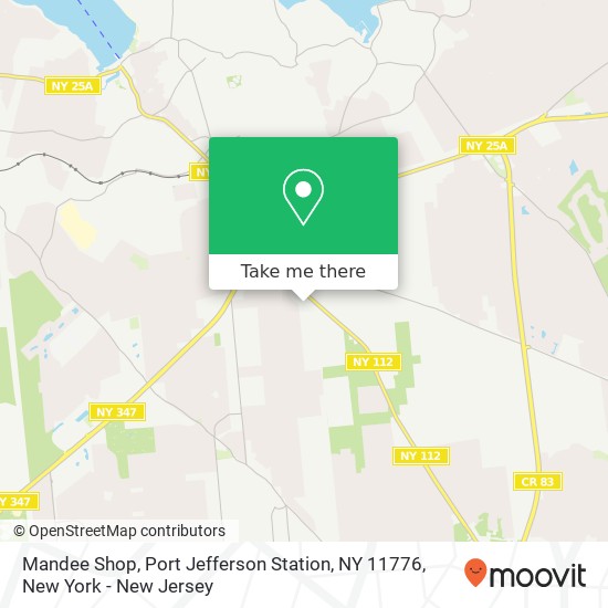 Mapa de Mandee Shop, Port Jefferson Station, NY 11776