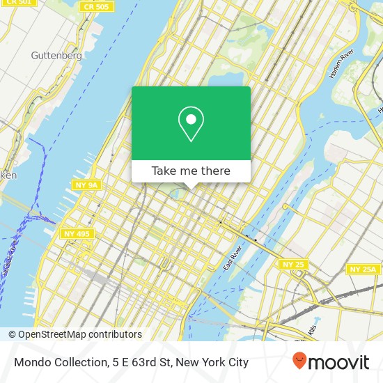 Mondo Collection, 5 E 63rd St map