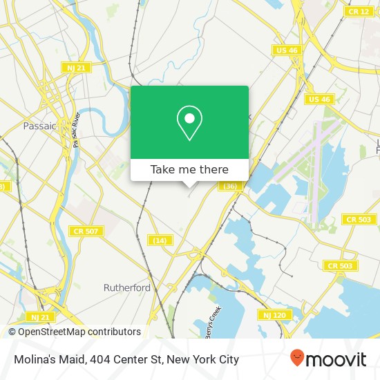 Molina's Maid, 404 Center St map