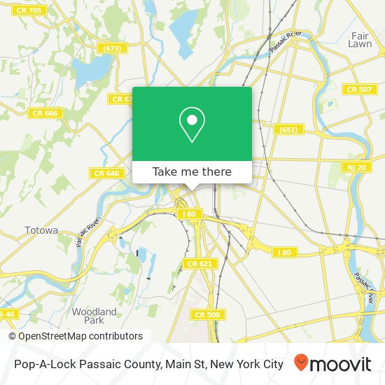 Mapa de Pop-A-Lock Passaic County, Main St