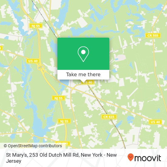 Mapa de St Mary's, 253 Old Dutch Mill Rd