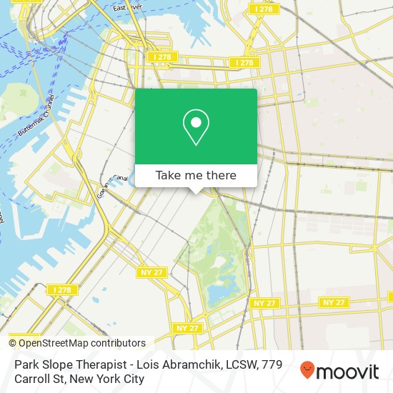 Mapa de Park Slope Therapist - Lois Abramchik, LCSW, 779 Carroll St