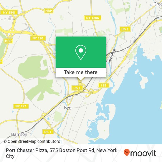 Mapa de Port Chester Pizza, 575 Boston Post Rd