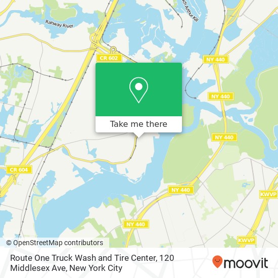 Mapa de Route One Truck Wash and Tire Center, 120 Middlesex Ave
