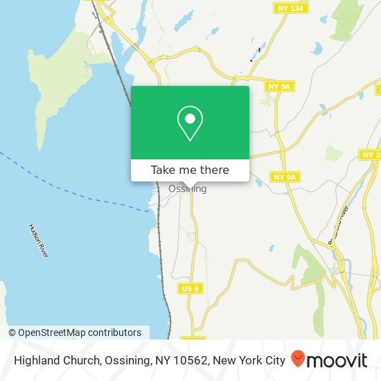 Mapa de Highland Church, Ossining, NY 10562