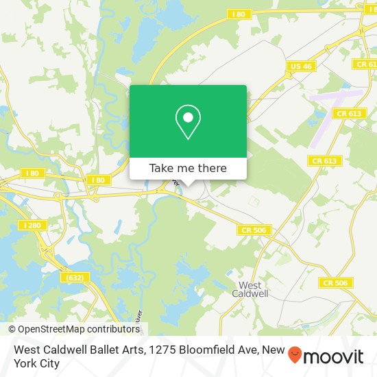 West Caldwell Ballet Arts, 1275 Bloomfield Ave map