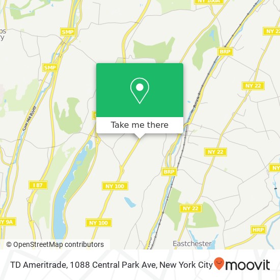 Mapa de TD Ameritrade, 1088 Central Park Ave