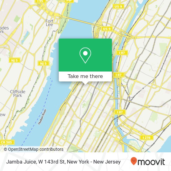 Mapa de Jamba Juice, W 143rd St