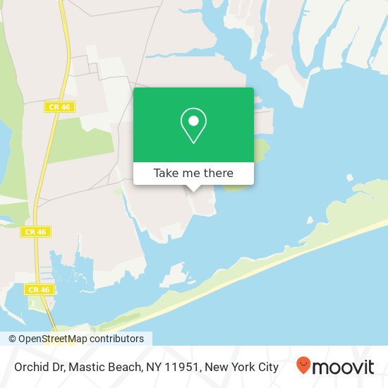Orchid Dr, Mastic Beach, NY 11951 map