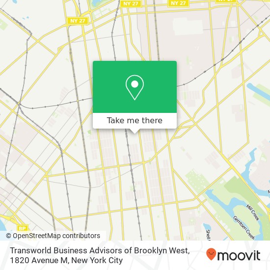 Mapa de Transworld Business Advisors of Brooklyn West, 1820 Avenue M