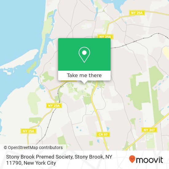 Mapa de Stony Brook Premed Society, Stony Brook, NY 11790