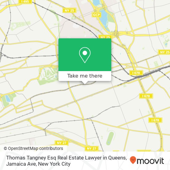 Thomas Tangney Esq Real Estate Lawyer in Queens, Jamaica Ave map
