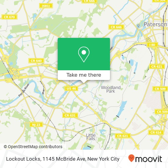 Mapa de Lockout Locks, 1145 McBride Ave
