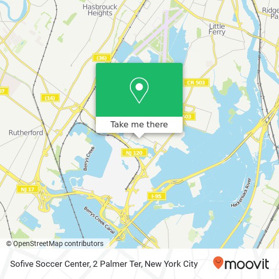 Mapa de Sofive Soccer Center, 2 Palmer Ter