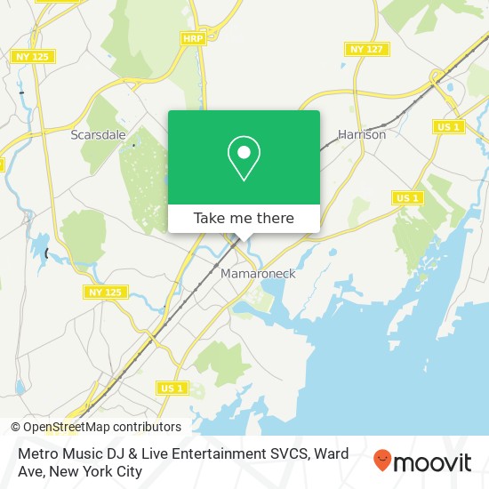 Metro Music DJ & Live Entertainment SVCS, Ward Ave map