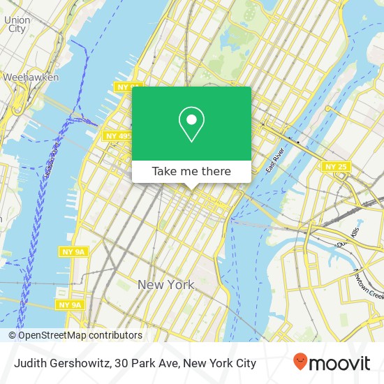 Judith Gershowitz, 30 Park Ave map