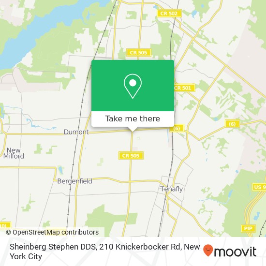 Sheinberg Stephen DDS, 210 Knickerbocker Rd map