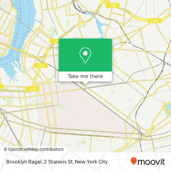 Mapa de Brooklyn Bagel, 2 Stanwix St