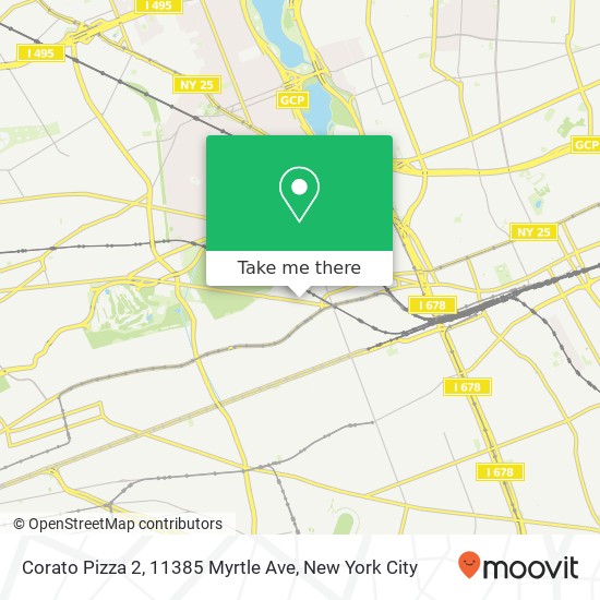 Mapa de Corato Pizza 2, 11385 Myrtle Ave