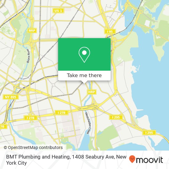 BMT Plumbing and Heating, 1408 Seabury Ave map