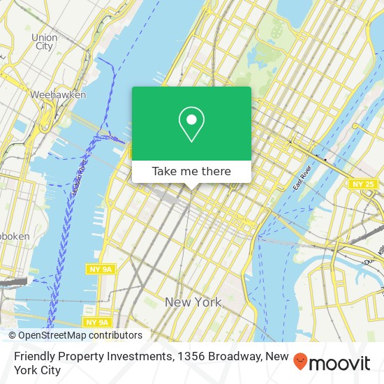 Friendly Property Investments, 1356 Broadway map
