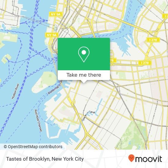 Mapa de Tastes of Brooklyn