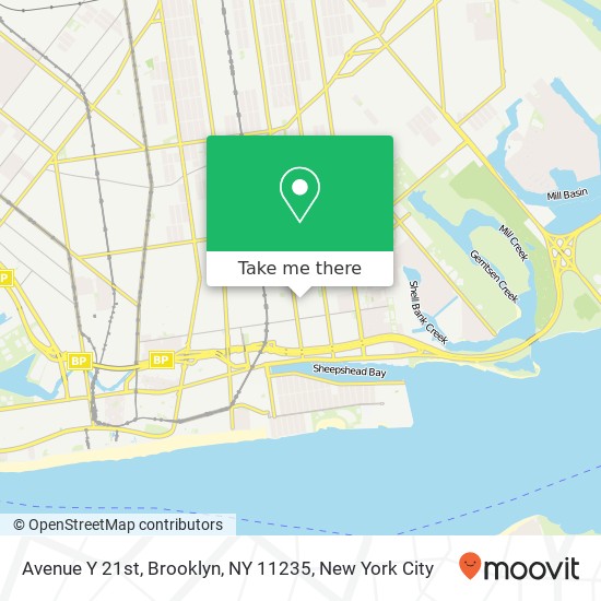 Mapa de Avenue Y 21st, Brooklyn, NY 11235